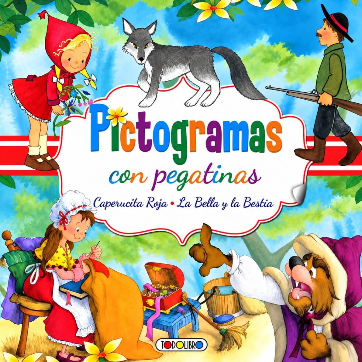 Pictogramas_ Caperucita y la Bestia Pictogramas con pegatinas "Caperucita Roja - La Bella durmiente"